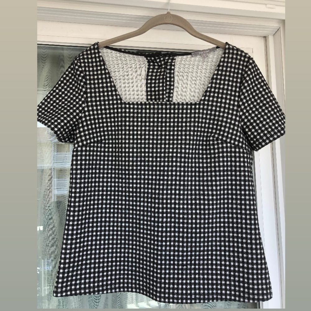 Blue Tassel Brand from Anthropologie Square-Neck Short Sleeve Top
